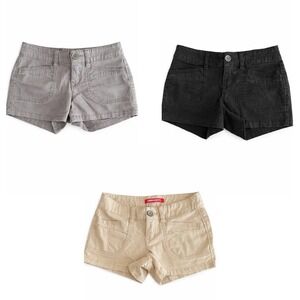 (3) VTG Y2K Unionbay Low Rise Hottie Micro Mini Shorts Sz 1 Mallcore Festival